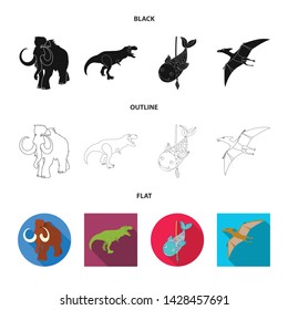 Vector illustration of animal and character sign. Collection of animal and ancient vector icon for stock.