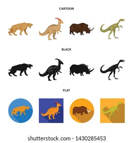 Vector illustration of animal and character sign. Set of animal and ancient stock symbol for web.