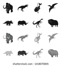 Vector illustration of animal and character symbol. Collection of animal and ancient  vector icon for stock.