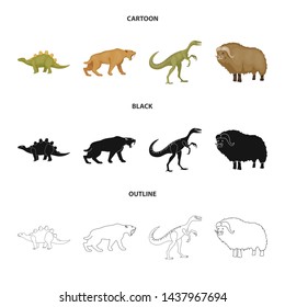 Vector illustration of animal and character symbol. Collection of animal and ancient vector icon for stock.