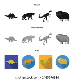 Vector illustration of animal and character symbol. Set of animal and ancient vector icon for stock.