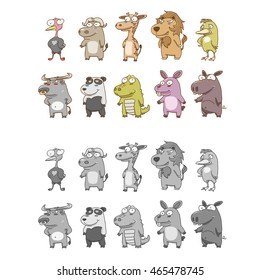 vector illustration of animal characters