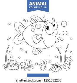 Vector Illustration Of Animal Coloring Page