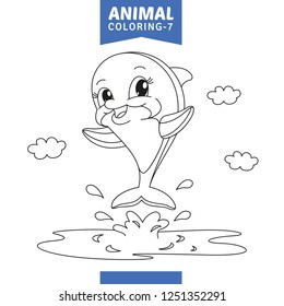 Vector Illustration Of Animal Coloring Page