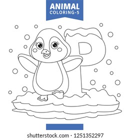 Vector Illustration Of Animal Coloring Page