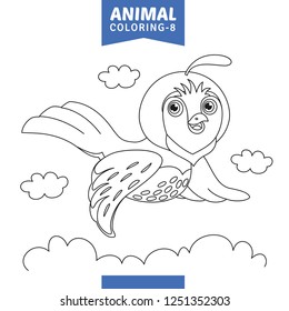 Vector Illustration Of Animal Coloring Page