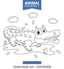 Vector Illustration Of Animal Coloring Page