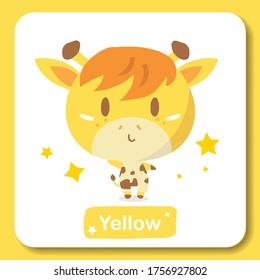 Vector illustration of animal, colour and baby