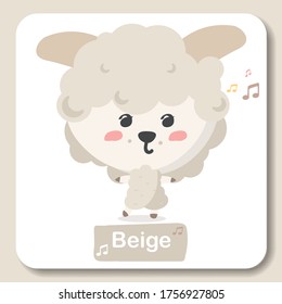 Vector illustration of animal, colour and baby