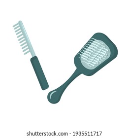 vector illustration of animal combs isolated on a white background