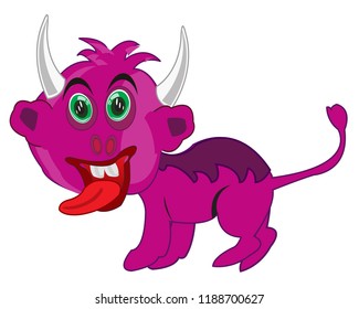 Vector illustration animal crock with horn on white background is insulated