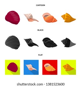 Vector illustration of animal and decoration icon. Collection of animal and ocean stock symbol for web.