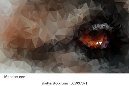 Vector illustration animal eye contact strong and danger