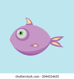 vector illustration animal fish cartoon