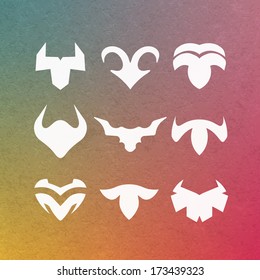 Vector illustration of animal icons silhouettes 