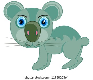 Vector illustration animal koala on white background is insulated