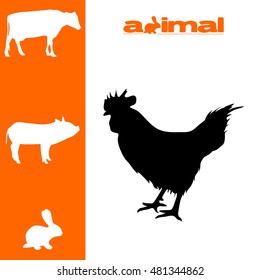 vector illustration animal logo on white background