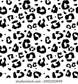 vector illustration, animal pattern, spots cheetah, leopard, jaguar, panther, big cats, monochrome