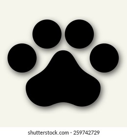 Vector illustration of animal paw