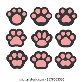 Vector illustration of animal paw prints