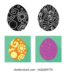 Vector illustration of animal and prehistoric sign. Set of animal and cute  stock symbol for web.