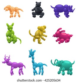 A vector illustration of animal shaped balloon