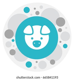 Vector Illustration Of Animal Symbol On Pig Icon. Premium Quality Isolated Hog Element In Trendy Flat Style.