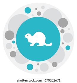 Vector Illustration Of Animal Symbol On Beaver Icon. Premium Quality Isolated Wildlife Castor Element In Trendy Flat Style.