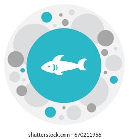Vector Illustration Of Animal Symbol On Sea Predator Icon. Premium Quality Isolated Shark Element In Trendy Flat Style.