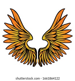 Vector illustration of animal wings