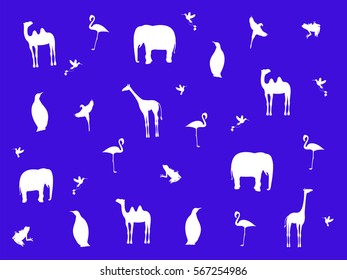 Vector illustration of animals background for your design