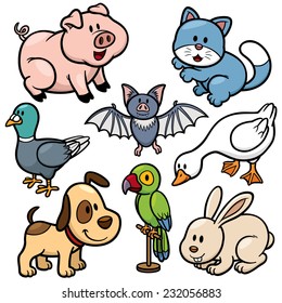 Vector illustration of Animals cartoon