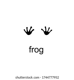 Vector illustration of animals' footprints on white background