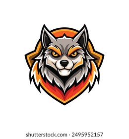 Animales de Ilustración vectorial cabeza mascota Gaming logo 