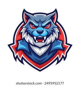 vector illustration animals head mascot Gaming logo 