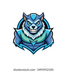 Animales de Ilustración vectorial cabeza mascota Gaming logo 