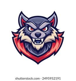 vector illustration animals head mascot Gaming logo 