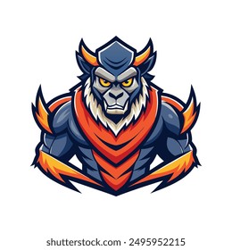 Vektorgrafik Tiere Kopf Maskottchen Gaming-Logo 
