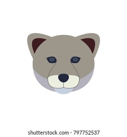 Vector illustration of an animal's head on white background