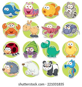 Vector illustration of Animals set Cartoon