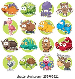 Vector illustration of Animals set Cartoon