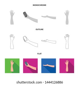 Vector illustration of and animated symbol. Set of and brachioplasty stock vector illustration.