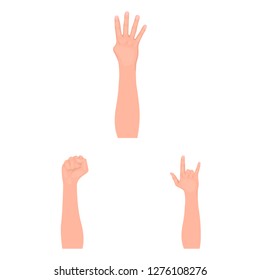 Vector illustration of animated and thumb sign. Collection of animated and gesture vector icon for stock.
