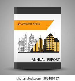 vector illustration of Annual report cover in abstract design