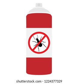 Vector illustration ant repellent spray bottle icon. Ant, insect stop sign