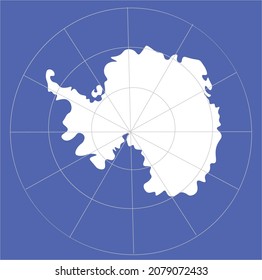 vector illustration of antarctica on the map
