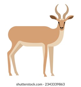 Vector illustration of antelope wild animal from  Africa