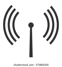 Vektorgrafik des Antennensymbols auf Schwarz