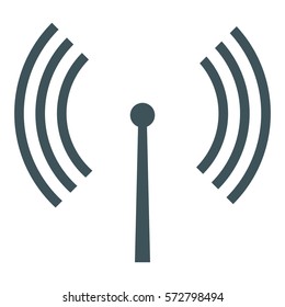 Ilustración vectorial del icono de la antena en gris
