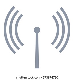 Vector Illustration of Antenna Icon in Grey
